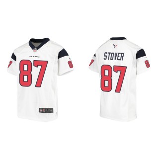 Youth Texans Cade Stover White Game Jersey
