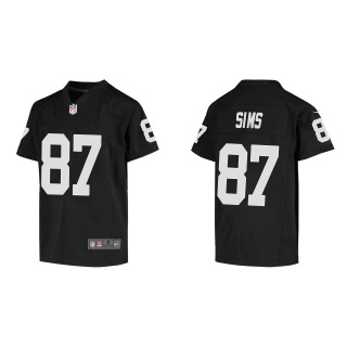 Youth Raiders Cam Sims Black Game Jersey