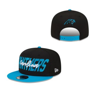 Youth Carolina Panthers Black Blue 2022 NFL Draft 9FIFTY Snapback Hat