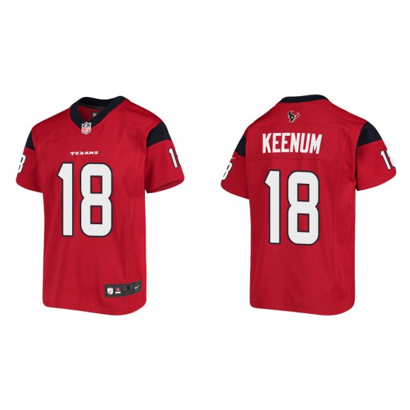 Youth Case Keenum Red Game Jersey