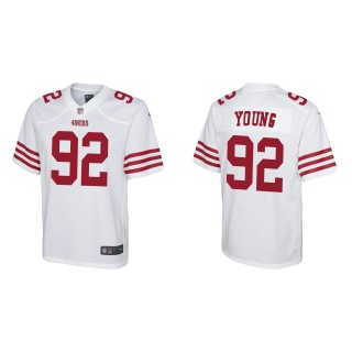 Youth 49ers Chase Young White Game Jersey