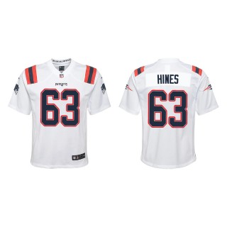 Youth New England Patriots Chasen Hines White Game Jersey