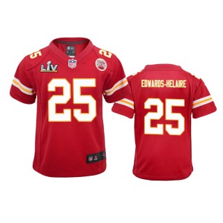 Youth Chiefs Clyde Edwards-Helaire Red Super Bowl LV Game Jersey