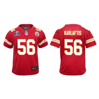 Youth Chiefs George Karlaftis Red Super Bowl LVIII Game Jersey
