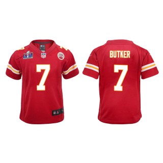 Youth Chiefs Harrison Butker Red Super Bowl LVIII Game Jersey