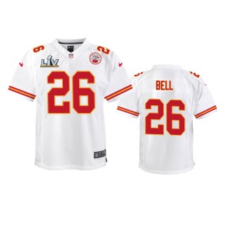 Youth Chiefs Le'Veon Bell White Super Bowl LV Game Jersey