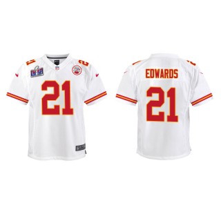 Youth Chiefs Mike Edwards White Super Bowl LVIII Game Jersey