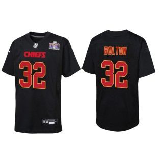 Youth Chiefs Nick Bolton Black Super Bowl LVIII Carbon Fashion Game Jersey