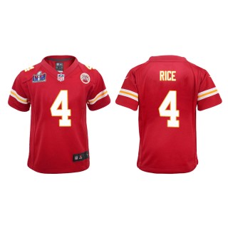 Youth Chiefs Rashee Rice Red Super Bowl LVIII Game Jersey