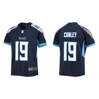 Youth Tennessee Titans Chris Conley Navy Game Jersey