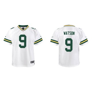 Youth Packers Christian Watson White 2022 NFL Draft Game Jersey