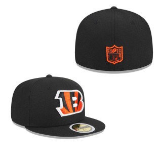 Youth Cincinnati Bengals Black Main Fitted Hat