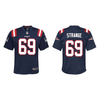 Youth New England Patriots Cole Strange Navy Game Jersey
