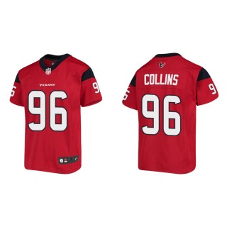 Youth Houston Texans Collins Red Game Jersey