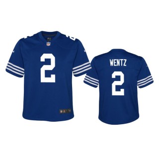 Youth Colts Carson Wentz Royal Alternate Game Jersey