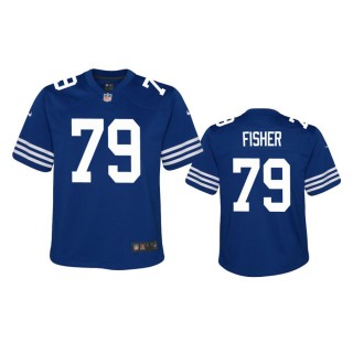 Youth Colts Eric Fisher Royal Alternate Game Jersey