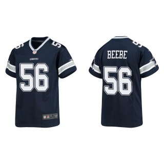Youth Cowboys Cooper Beebe Navy Game Jersey