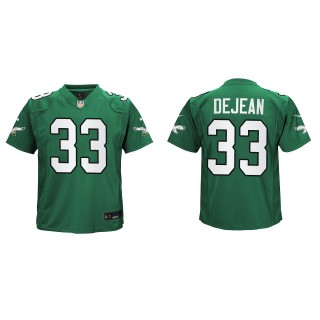 Youth Eagles Cooper DeJean Kelly Green Alternate Game Jersey