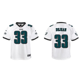 Youth Eagles Cooper DeJean White Game Jersey