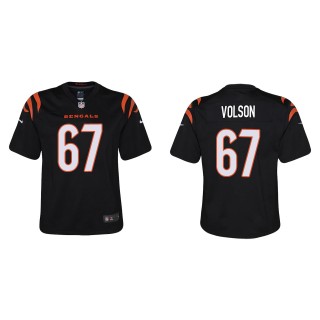 Youth Bengals Cordell Volson Black 2022 NFL Draft Game Jersey