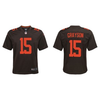 Youth Cleveland Browns Cyril Grayson Brown Alternate Game Jersey