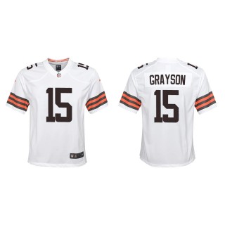Youth Cleveland Browns Cyril Grayson White Game Jersey