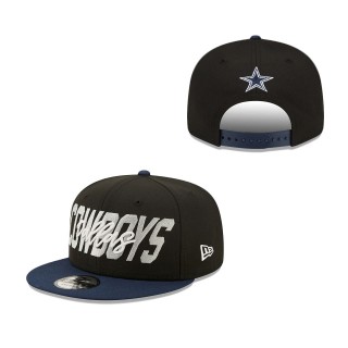 Youth Dallas Cowboys Black Navy 2022 NFL Draft 9FIFTY Snapback Hat