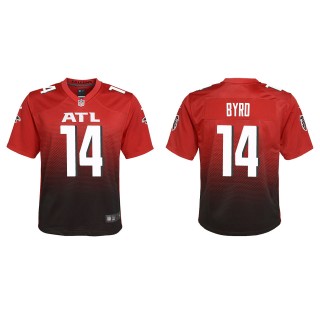 Youth Atlanta Falcons Damiere Byrd Red Alternate Game Jersey