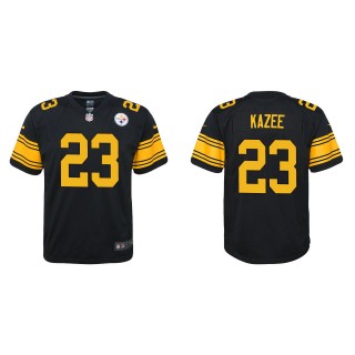 Youth Pittsburgh Steelers Damontae Kazee Black Alternate Game Jersey
