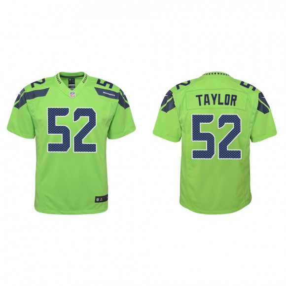 Youth Darrell Taylor Seattle Seahawks Green Alternate Game Jersey