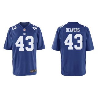 Youth New York Giants Darrian Beavers Royal Game Jersey