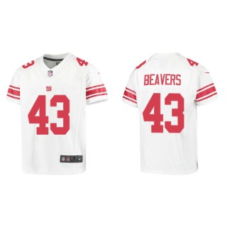 Youth New York Giants Darrian Beavers White Game Jersey