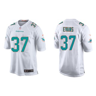 Youth Dolphins Darrynton Evans White Game Jersey