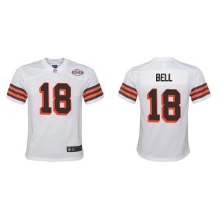 Youth Browns David Bell White 2022 NFL Draft 1946 Collection Game Jersey