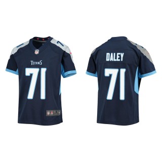 Youth Tennessee Titans Dennis Daley Navy Game Jersey