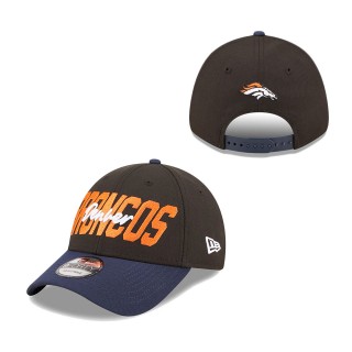 Youth Denver Broncos Black Navy 2022 NFL Draft 9FORTY Snapback Adjustable Hat