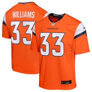 Youth Denver Broncos Javonte Williams Orange Game Jersey