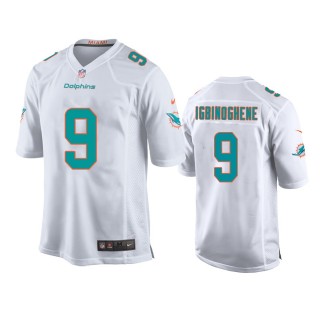 Youth Dolphins Noah Igbinoghene White Game Jersey