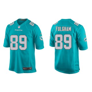Travis Fulgham Jersey Youth Dolphins Aqua Game