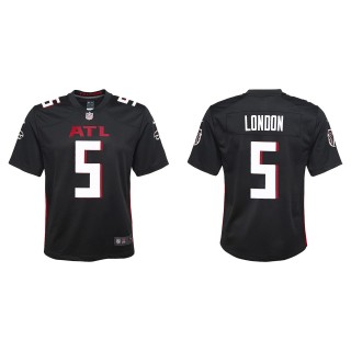Youth Falcons Drake London Black 2022 NFL Draft Game Jersey