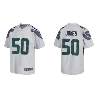 Youth Seahawks Dre'mont Jones Gray Game Jersey