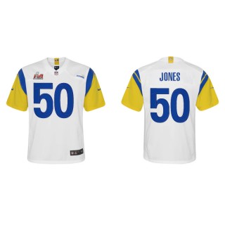 Youth Super Bowl LVI Ernest Jones Rams White Gold Alternate Game Jersey