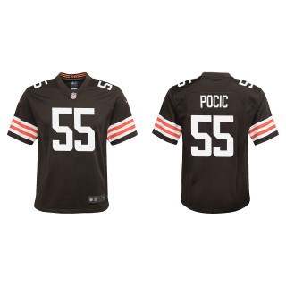 Youth Cleveland Browns Ethan Pocic Brown Game Jersey