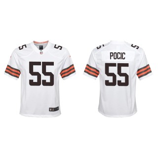 Youth Cleveland Browns Ethan Pocic White Game Jersey