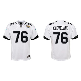 Youth Jaguars Ezra Cleveland White Game Jersey