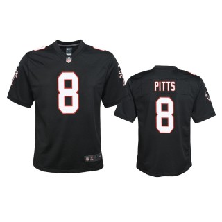 Youth Falcons Kyle Pitts Black Throwback Game Jersey