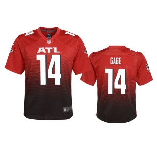 Youth Falcons Russell Gage Red Alternate Game Jersey
