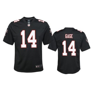 Youth Falcons Russell Gage Black Throwback Game Jersey
