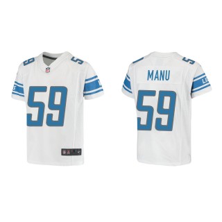Youth Lions Giovanni Manu White Game Jersey