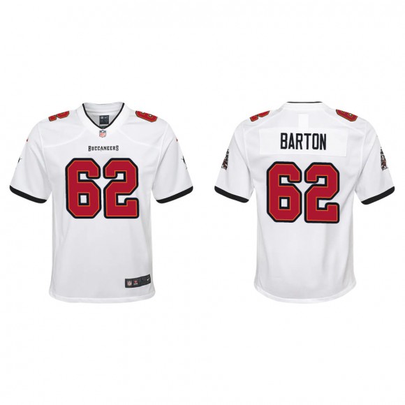 Youth Buccaneers Graham Barton White Game Jersey